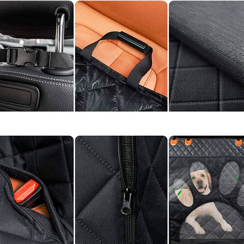 Protector Deluxe Huella Para Asiento Trasero Del Carro Protector Mascotas