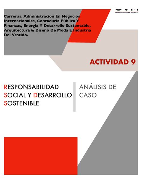 Actividad 9 Analisis De Caso Responsabilidad Social Y Desarrollo