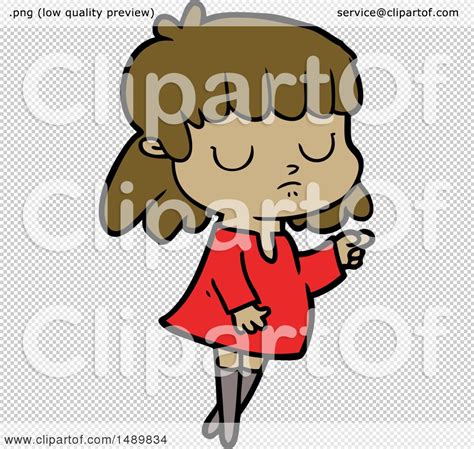 Cartoon Clipart Indifferent Woman By Lineartestpilot 1489834