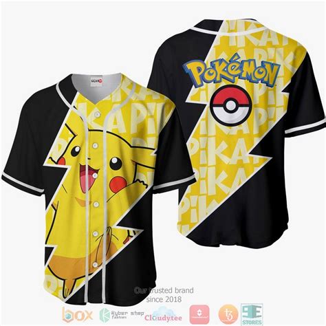 Pikachu Pokemon Baseball Jersey Shirt Hot Sale