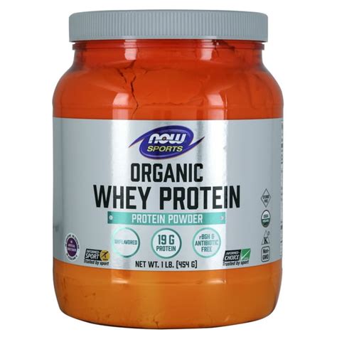 Now Sports Nutrition Certified Organic Whey Protein 19 G Unflavored Powder 1 Pound Walmart