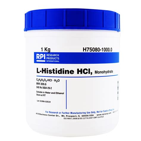 L Histidine Monohydrochloride Monohydrate Farabi Corporation