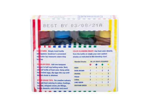 Buy Goodmans Kit Food Coloring 4pk 12 Fo Online Bulk Food Coloring