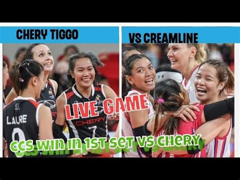 Creamline Live Game Today Ccs Vs Chery Tiggo 1st Time Out YouTube