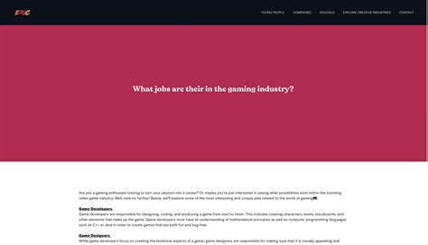 What jobs are there in the gaming industry? — ERIC | Creative Career App