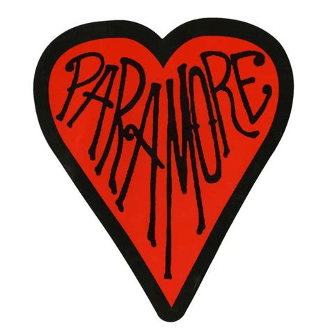 Paramore Heart Sticker | Hot Topic ($29) liked on Polyvore featuring ...