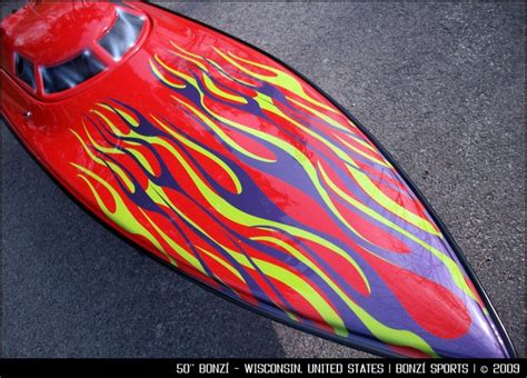 This Is An Awesome Paint Scheme Of Flames On This 50 Bonzi Gas Rc Boats Rc Boats Boat