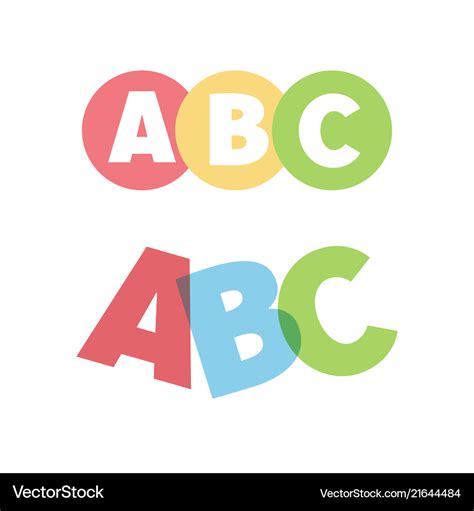 Abc Letters Icons Royalty Free Vector Image Vectorstock