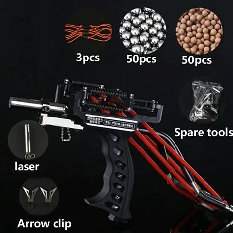 Powerful Catapult With Laser Aluminium Alloy Slingshot Outdoor Hunting