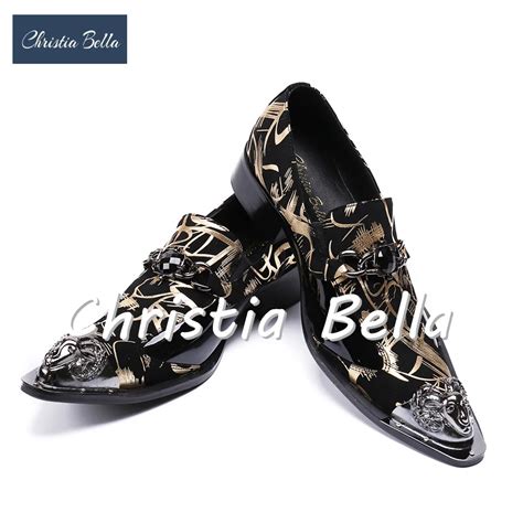 Christia Bella Mens Shoes Luxury Fashion Celebrate Dress Shoes For Men Sexy Nightclub Stage Wear