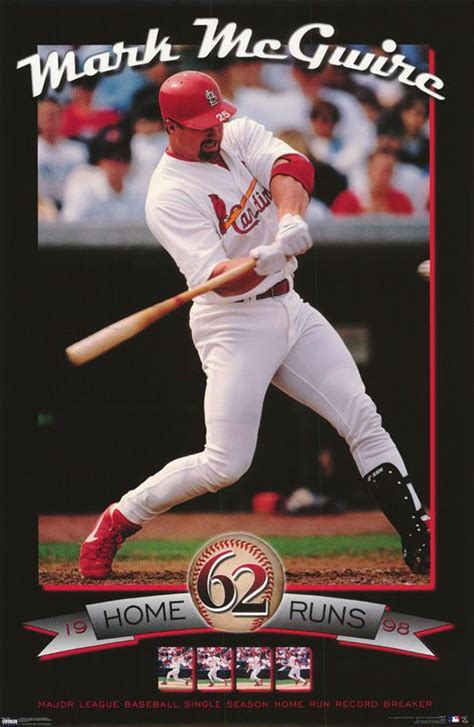 Mark McGwire 62 Home Runs St Louis Cardinals Baseball Stl Cardinals