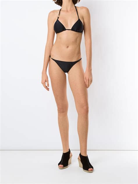 Amir Slama Triangle Bikini Set Black Farfetch