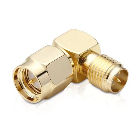 Pcs Sma Male Plug To Rp Sma Female Plug Right Angle Gold Plating Coax