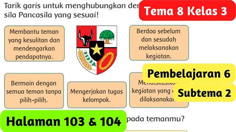 Kunci Jawaban Tema 8 Kelas 3 Halaman 103 104 Menghubungkan Dengan