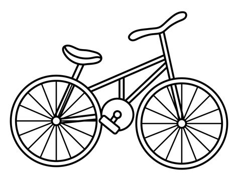 Vector black and white bicycle icon. Line bike illustration. Active sport equipment sign. Simple ...