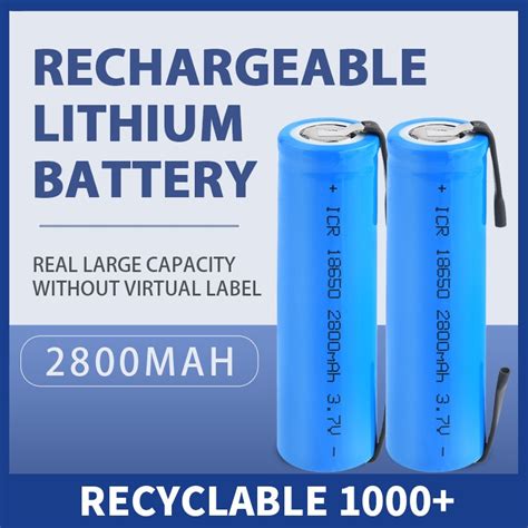 Rechargeable Battery Li Ion V Mah Lithium Original