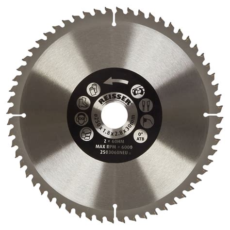 Reisser TCT Circular Saw Blade 250 X 30mm 60T Neutral Rake