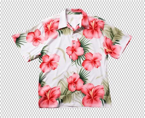 Premium Psd Floral Hawaiian Shirt Isolated On Transparent Background