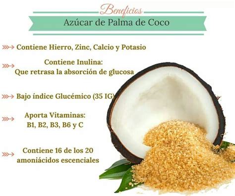 Los beneficios del azúcar de coco Azúcar de coco Beneficios del