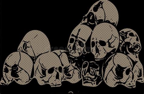 Skulls Pile Vector Stock Illustrations 16 Skulls Pile Vector Stock