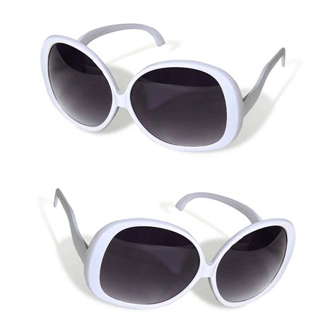 Huge Extra Oversized Large Women Retro Vintage Round Sunglasses White P