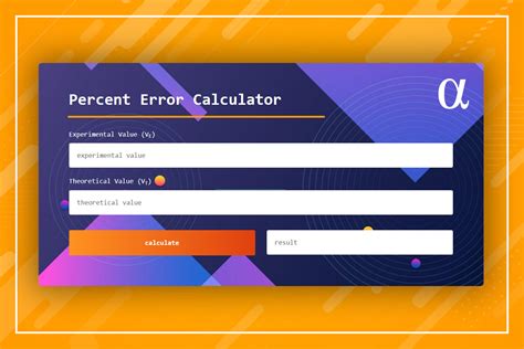 Percent Error Calculator αlphαrithms