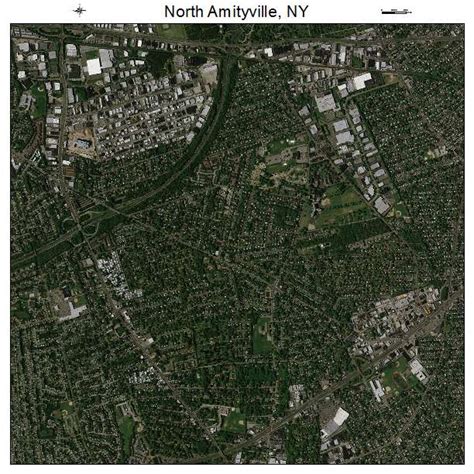 Aerial Photography Map of North Amityville, NY New York