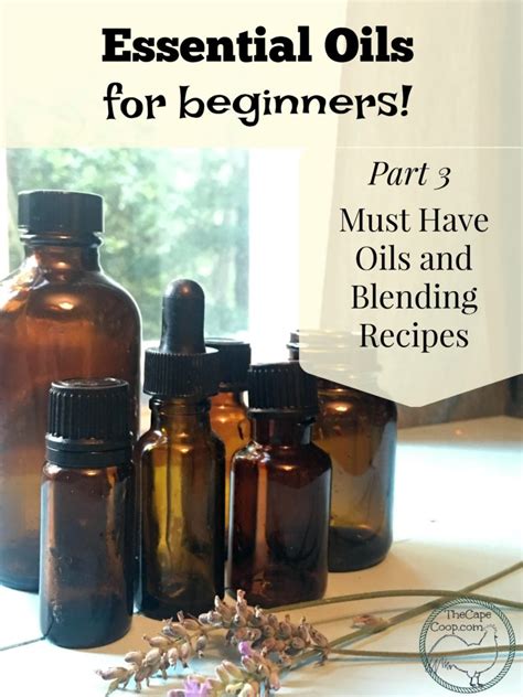 Essential Oils For Beginners Iii Must Have Oils And Blending Recipes The Cape Coop