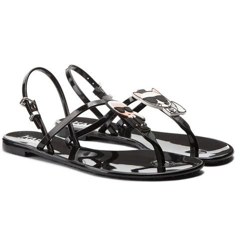 Sandalen Karl Lagerfeld Kl Black Rubber Eschuhe De