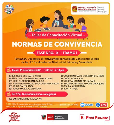 TALLER VIRTUAL SOBRE NORMAS DE CONVIVENCIA DIRIGIDO A LOS DIRECTORES