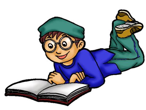 Gambar Kartun Anak Sedang Membaca Buku Membaca Buku Pembaca Baca