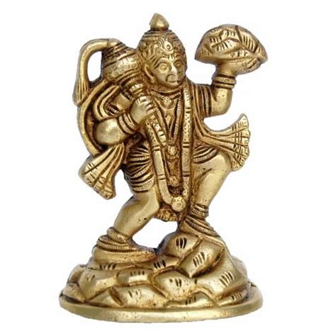 Aakrati Hanuman Ji Religious Statue Decorative Showpiece 10 Cm Brass