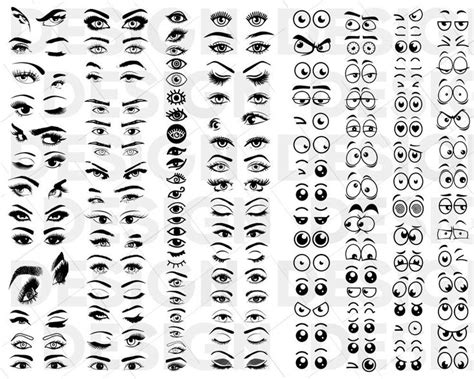 Eyes Svg Bundle Makeup Svg Lashes Svg Eyelash Svg Evil Eye Svg