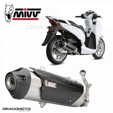 Full Exhaust Mivv Honda Sh Urban Silver Stainless Steel C