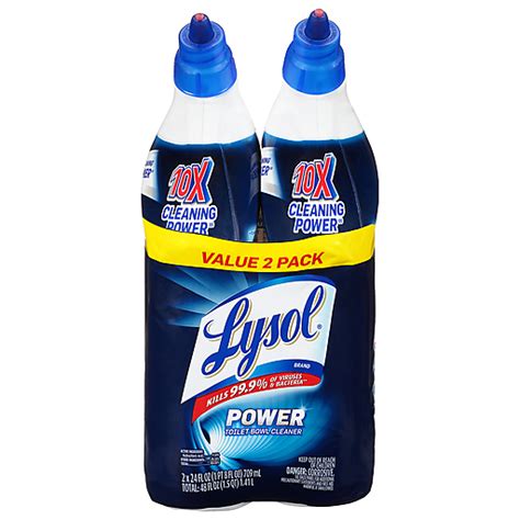 Lysol Value 2 Pack Power Toilet Bowl Cleaner 2 24 Fl Oz Bottles Cleaning Reasors