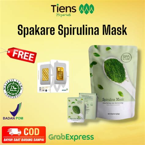 Spakare Spirulina Mask Tiens Original Natural Herbal Powerful Acne