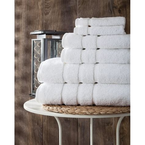 UpThrone Luxury Turkish Cotton White Bath Towels Set of 6- Bathroom Towels - Turkish Bath Towel ...