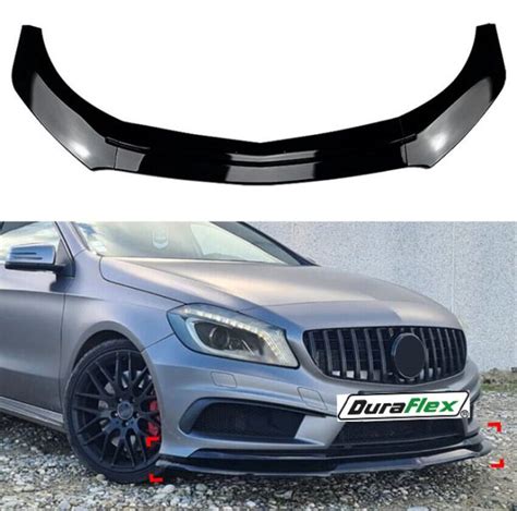 2013 2018 Mercedes Benz W176 A160 A180 A200 A250 And A45 Amg Gloss Black Front Bumpers Lip