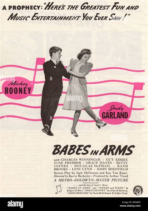 MICKEY ROONEY, JUDY GARLAND POSTER, BABES IN ARMS, 1939 Stock Photo - Alamy