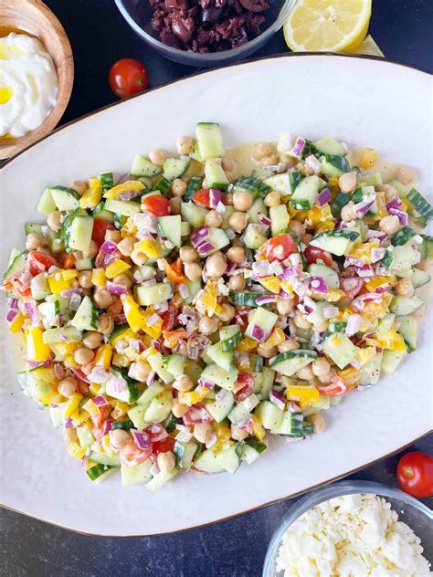 Mediterranean Chickpea Salad No Garnish Pineapple House Rules