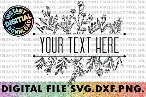 Floral Border Svg, Floral Frame Svg Graphic by ArtistBloves · Creative ...