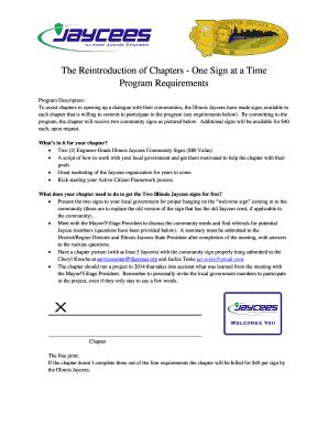 Fillable Online Iljaycees The Reintroduction Of Chapters Requirements