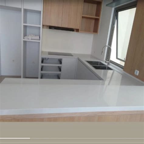 Jual Top Table Composite White Meja Dapur Granit Putih Jakarta