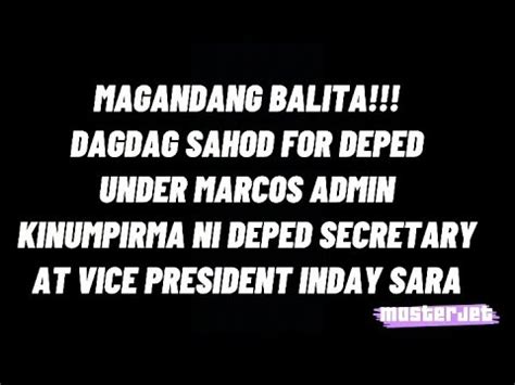 Good News Vp Inday Kinumpirma Ang Plano Ni Pbbm Na Taasan Ang Sahod Ng