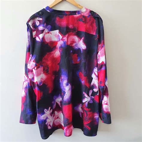 Calvin Klein Womens Size 18 Blouses Floralmulticoloured S