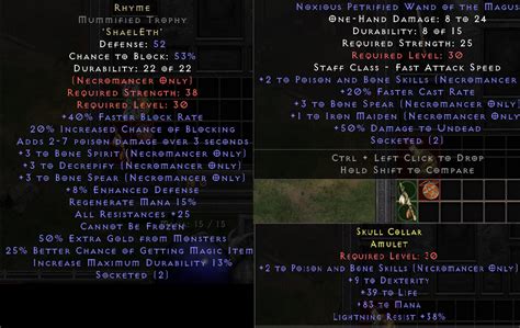 Lld Necro Set Up Shield Wand Ammy Topic D Jsp