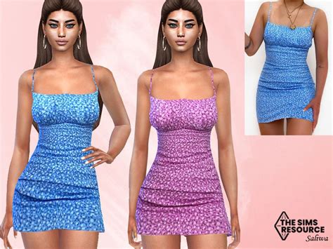 Saliwas Summer Mini Floral Dresses Floral Mini Dress Sims 4 Dresses