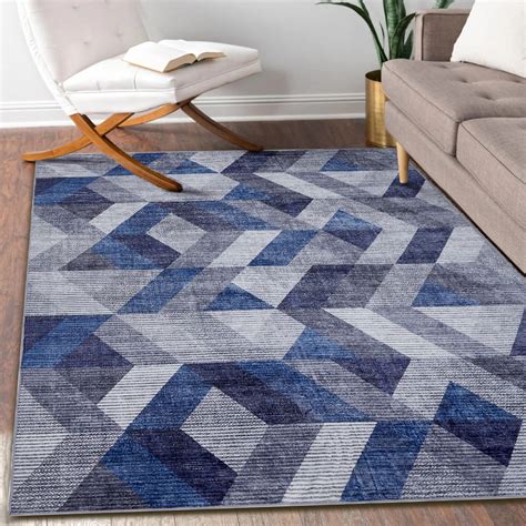 Haperlare Geometric Modern Area Rug For Living Room X Non Slip Area