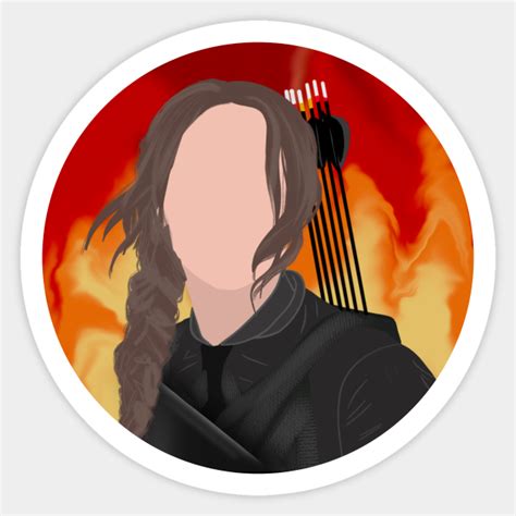 Katniss Everdeen Hunger Games Sticker Teepublic