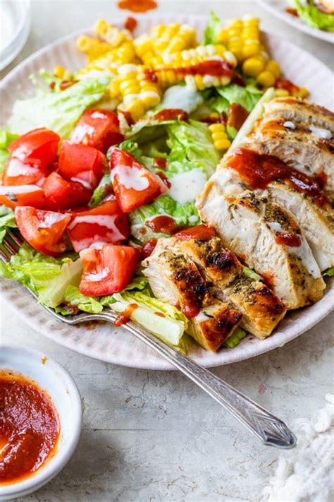 Bbq Chicken Salad Recipe Min Meal Skinnytaste